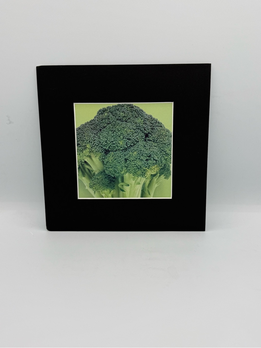 8”x8” Broccoli Wall Art with Black Mat